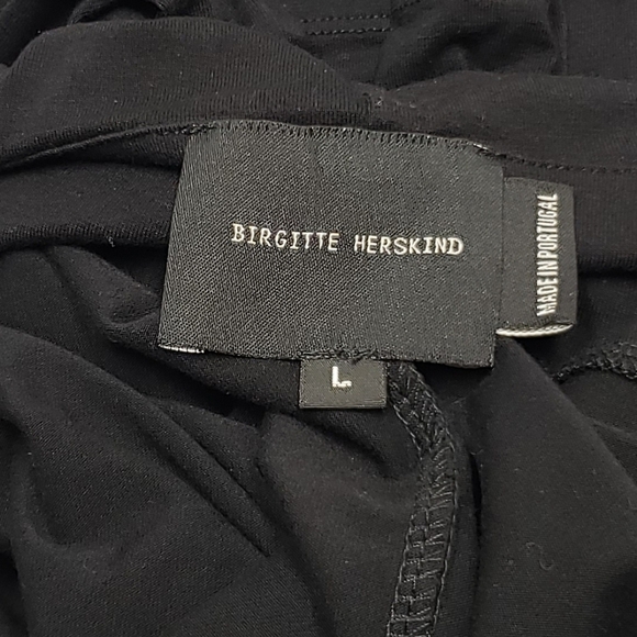 Birgitte Herskind Anna Dress Bodycon Black Long Sleeve V Neck Size Large - Picture 8 of 16